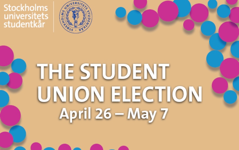 Banner for student union election 2021.