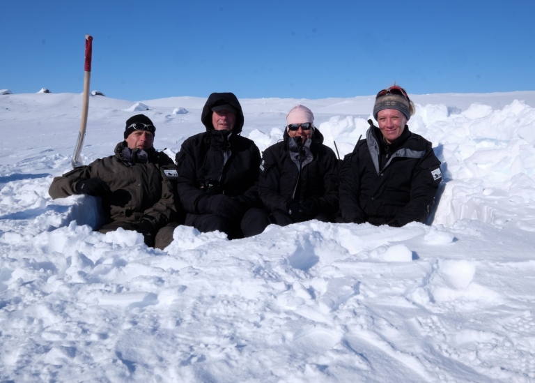 Resting in the snow at Tarfala.