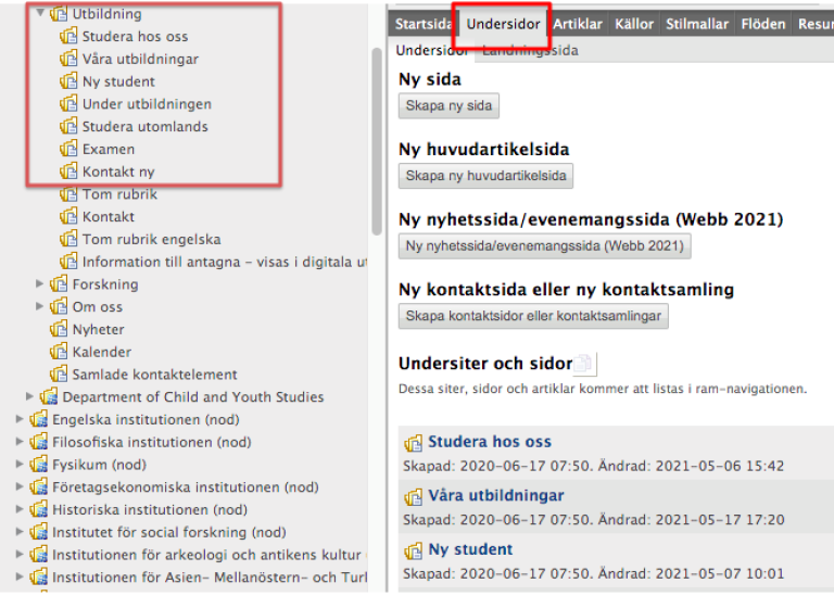 Screenshot för manual, polopoly