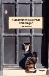 Bokomslag. En katt tittar ut genom en kattllucka i en dörr på en katt som sitter framför dörren.