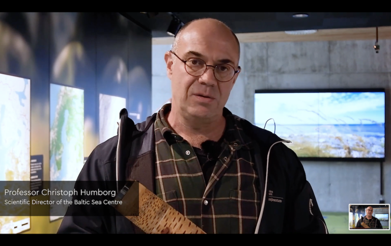 Professor Christoph Humborg speaks into the camera