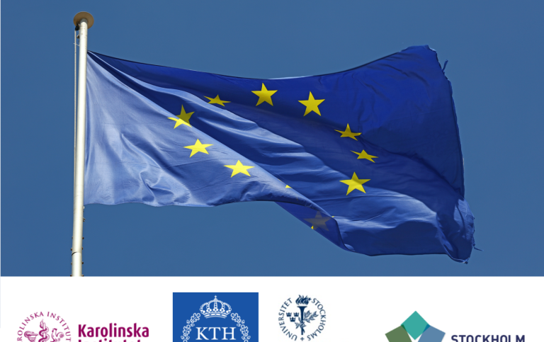 EU flag and logos