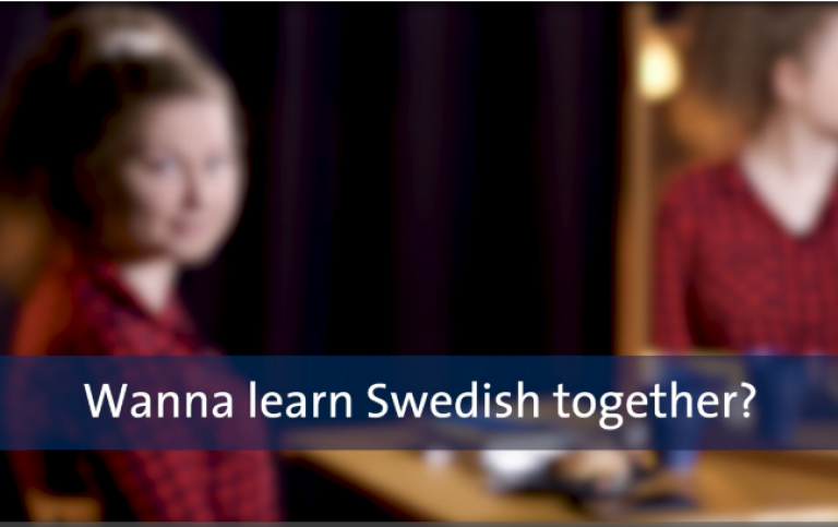 Wanna learn Swedish together. Screendump from video.