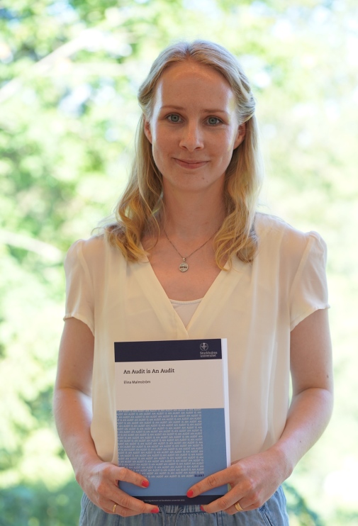 Elina Malmström with her thesis An audit is an audit