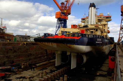 Icebreaker Oden placed in dry-dock