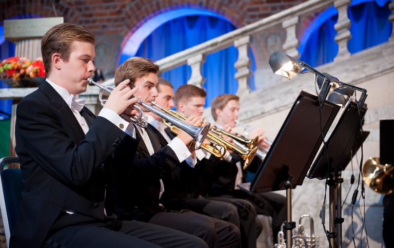 Men playing instruments