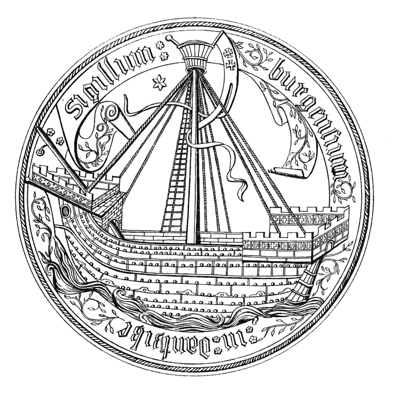 Sigillet från staden Gdańsk brukar användas som illustration för fartygstypen holk.