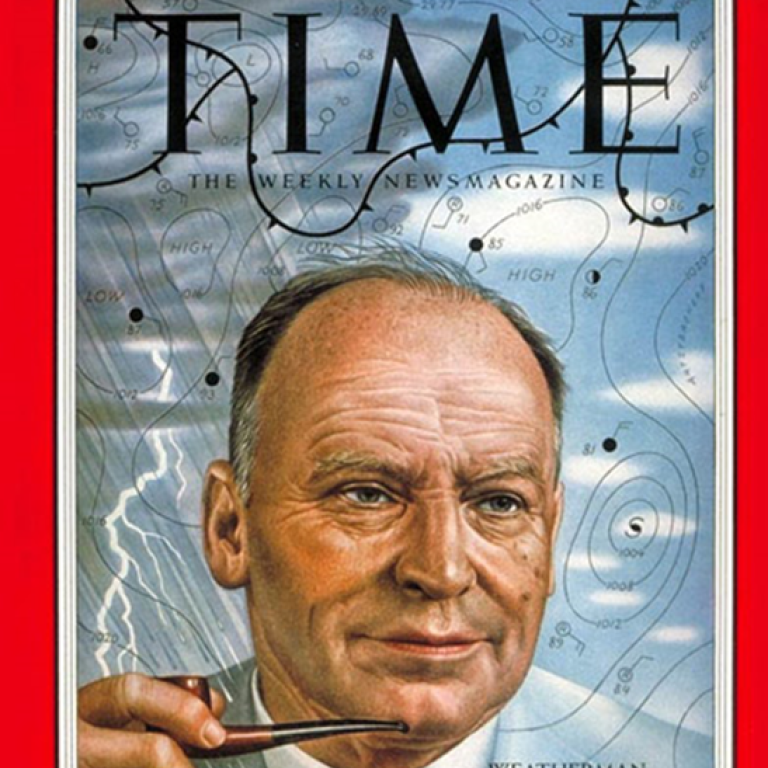 Carl Gustaf Rossby på Time Magazines omslag.