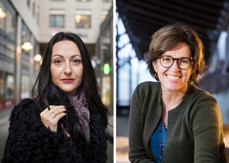 Porträttbilder på forskarna Kavot Zillén och Pernilla Leviner