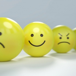 3D emojis som visar fyra olika känslor. Foto: Gino Crescoli från Pixabay.