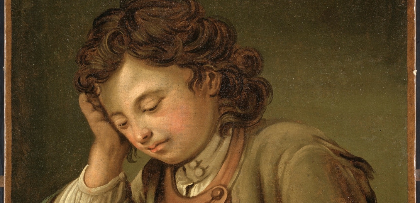 Per Krafft d.ä. Läsande gosse. Nationalmuseum.
