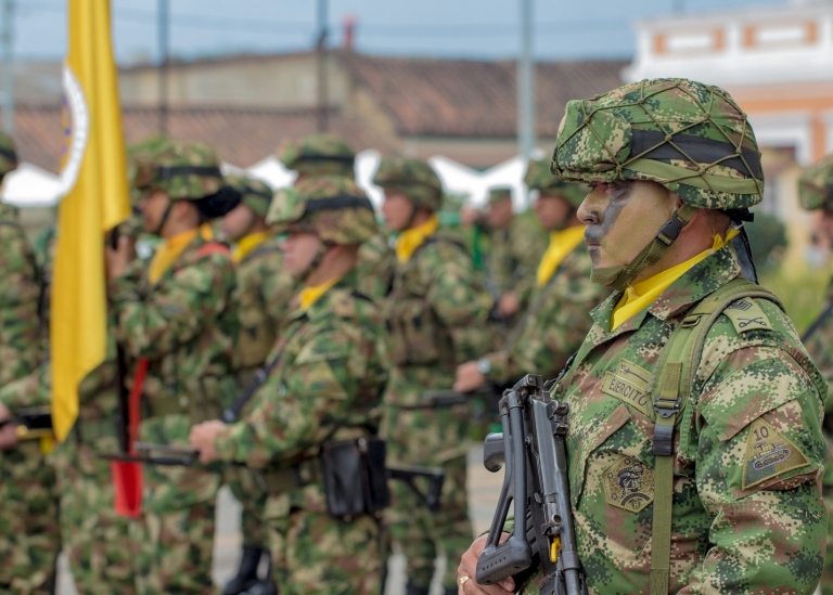 Colombianska soldater.