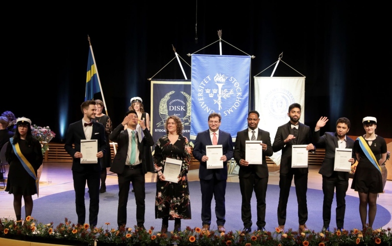 Masters conferment on stage in Aula Magna. Photo: Sören Andersson