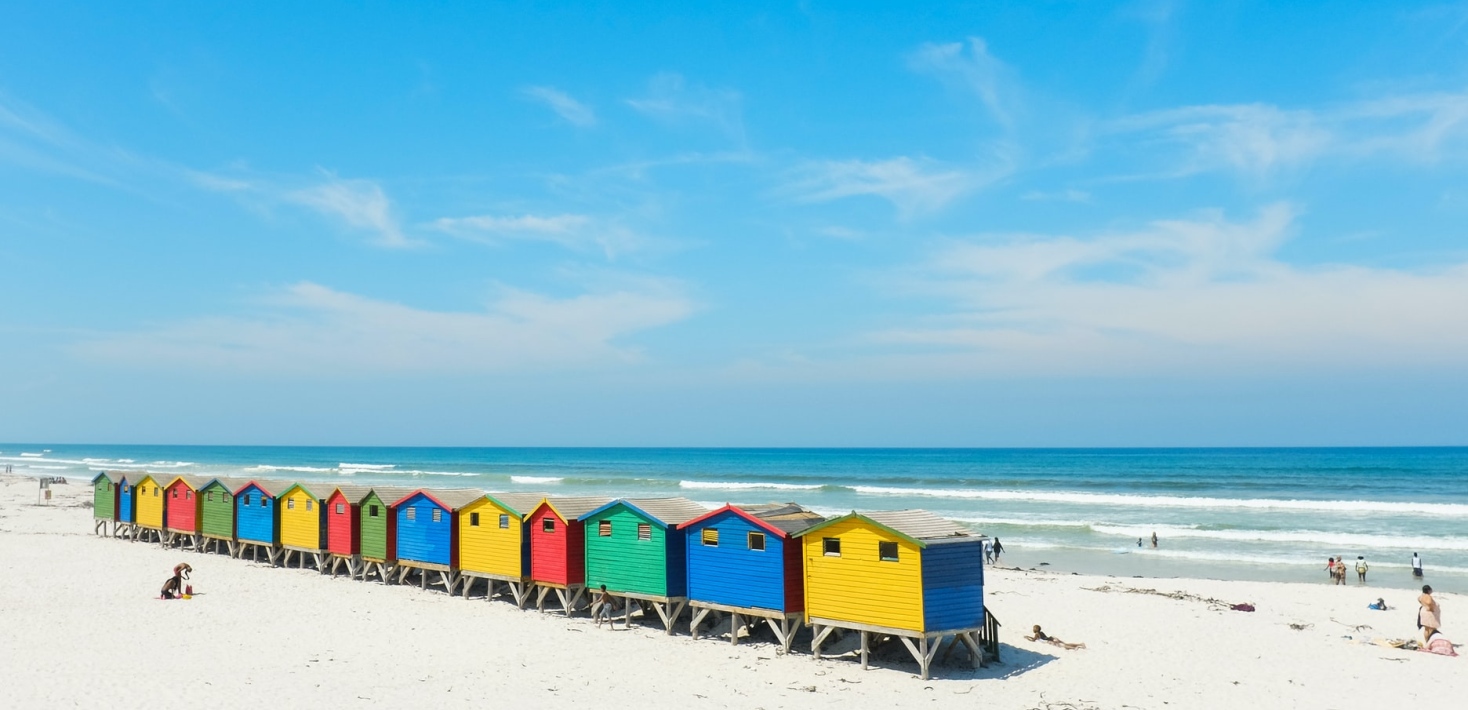 Muizenberg Beach, Kapstaden, Sydafrika