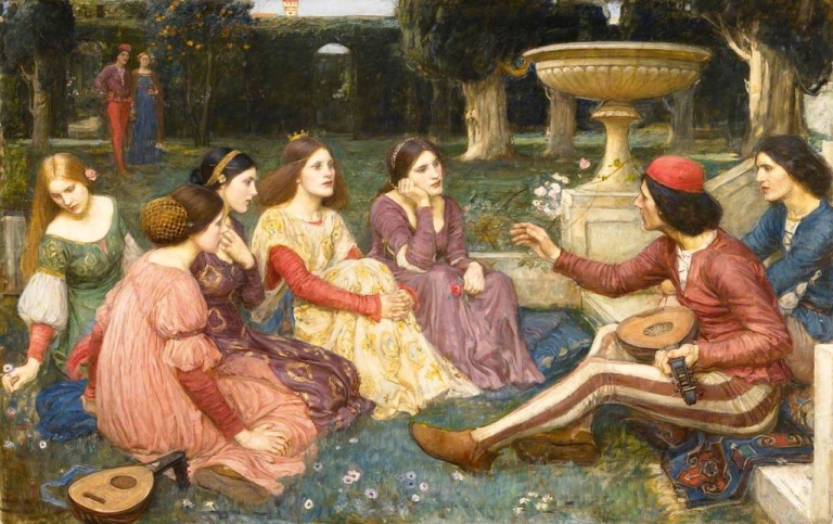 The Decameron. John William Waterhouse (1849–1917).