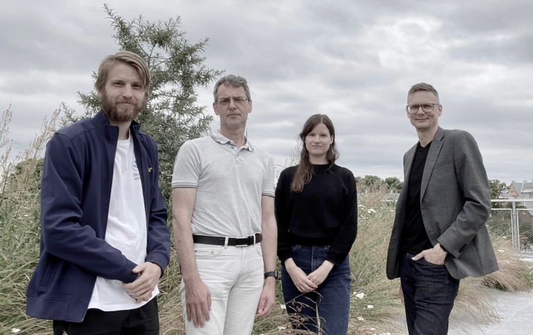 Redaktionen för Nyhetsbrevet, 29 juni 2022: Philip, Henrik, Daniela och Christian.