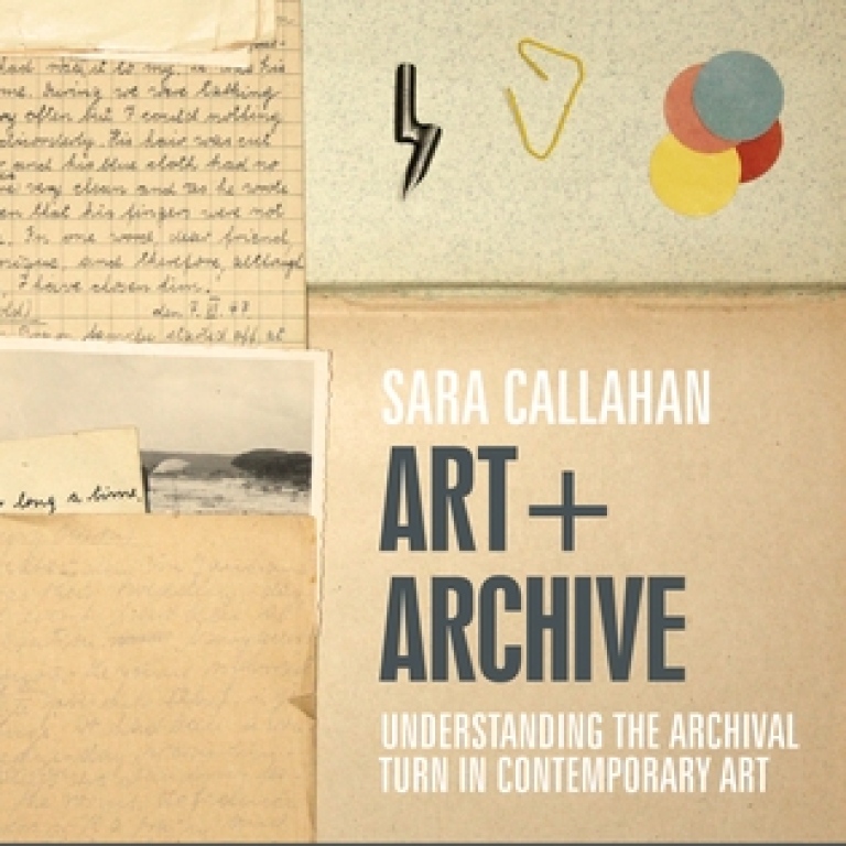Detalj av omslaget till Sara Callahans bok Art + Archive