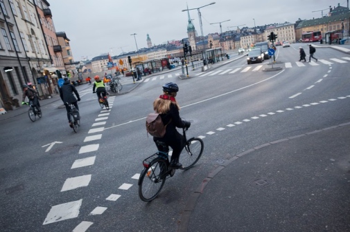 Biking woman