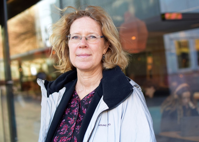 Ann-Zofie Duvander outside Studenthuset.