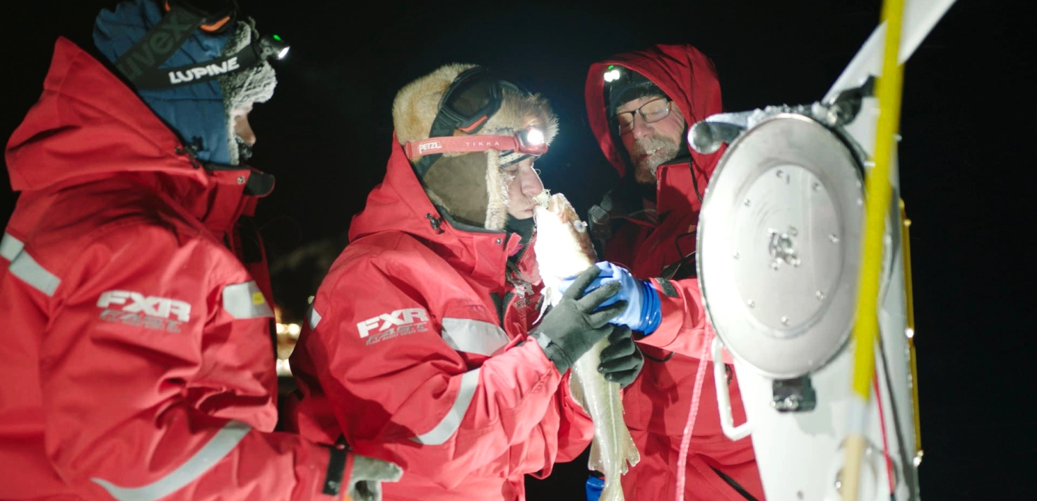 Pauline Snoeijs Leijonmalm and colleagues unexpectedly catches fish during  research expedition