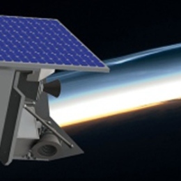MATS-satelliten. The MATS satellite. Foto/Photo: OHB Sweden and SNSA. Satellit i rymden. Satellite in space.