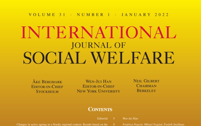 Omslag International Journal of Wocial Welfare