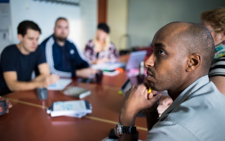 Students in a seminar room