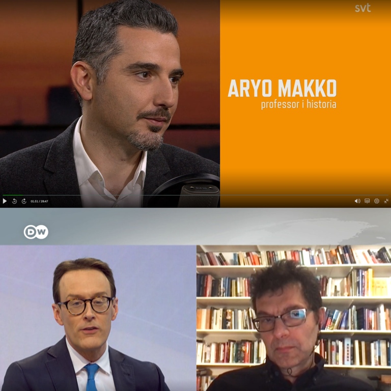 Aryo Makko och Leos Müller i TV-inslag.
