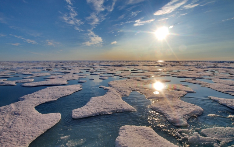 Arctic ocean, ice and sky. Photo: Michael Tjernström/Stockholm University