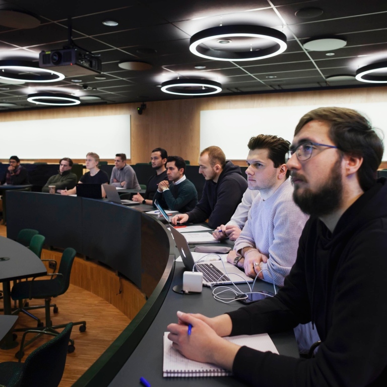 Föreläsningssal i Campus Albano. Foto: Jens Olof Lastehein Föreläsningssal i Campus Albano.
