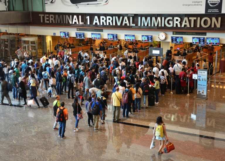 Photo: Yann Song Tang/Mostphotos Immigration terminal in an airport
