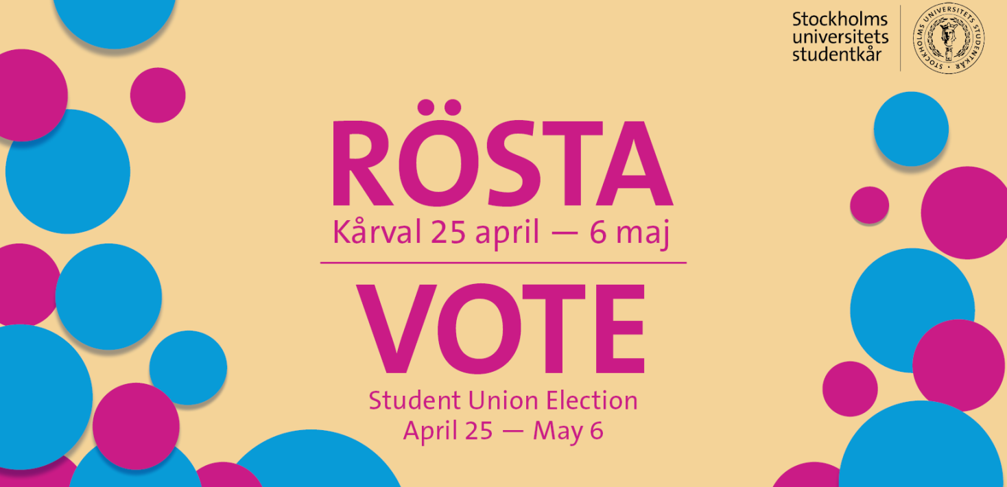 Logotype for the student union election 2022.