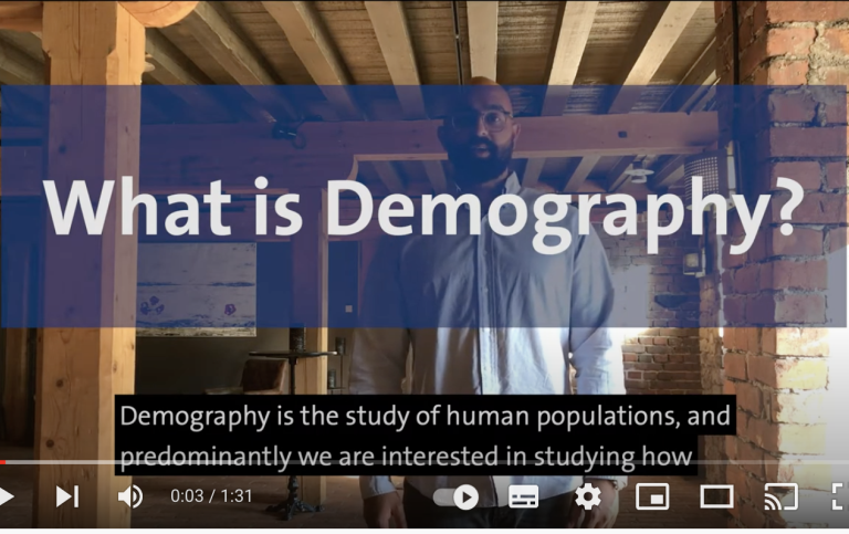 Screenshot of short movie, What is demography