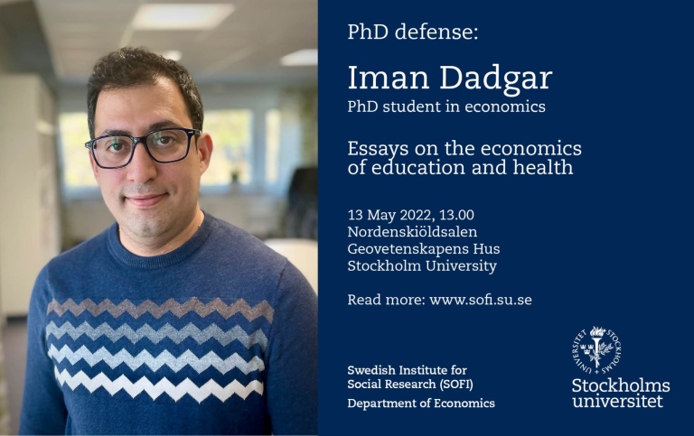 Photo of Iman dadgar and info about his PhD Defense