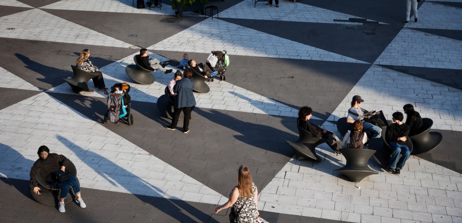 City square seen from above