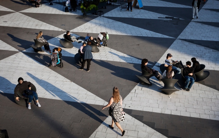 City square seen from above