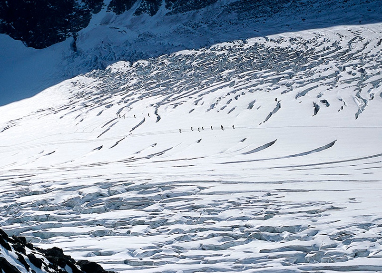 Replag på Storglaciären, Tarfala. Fotograf Per Holmlund.