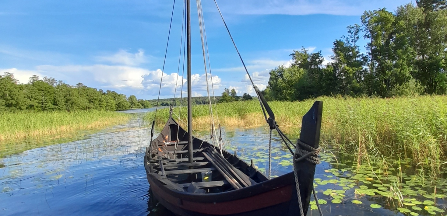 Replica of a Viking age ship at Birka