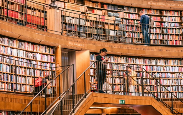 interior of Stockholm Public Library FOTO: KHRYSTYNA VARTANOVA 