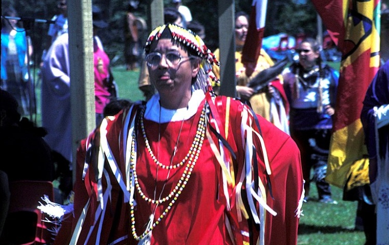 Photograph of Dancer at 2000 Pow-wow at Eel Ground First Nation