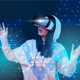 Genre photo: Woman in a VR headset. Photo: Lightfield/Mostphotos.