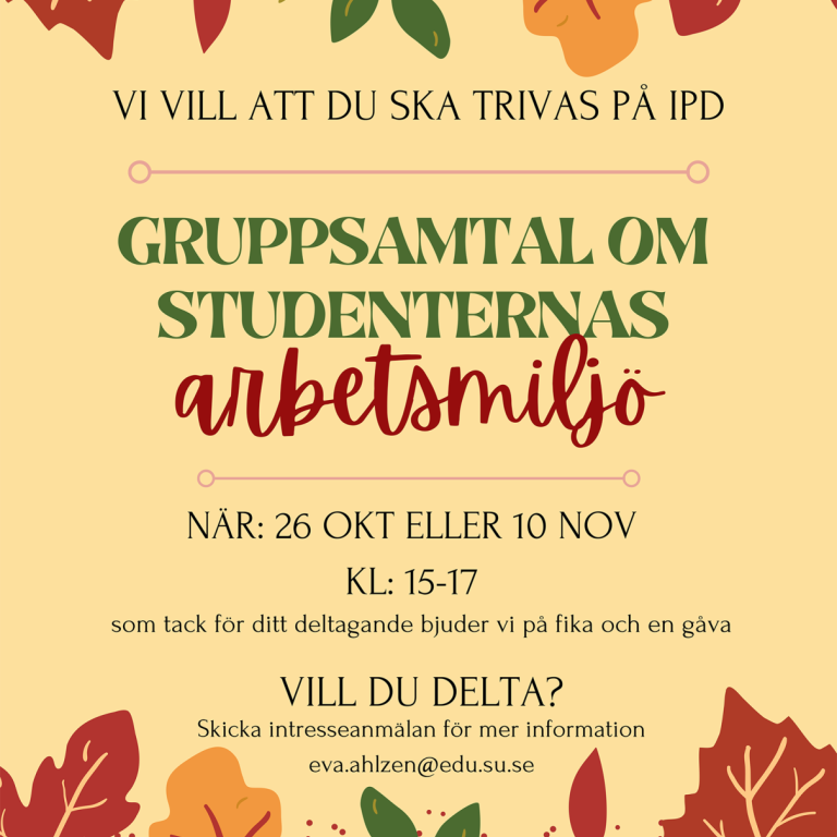 Poster gruppsamtal arbetsmiljö