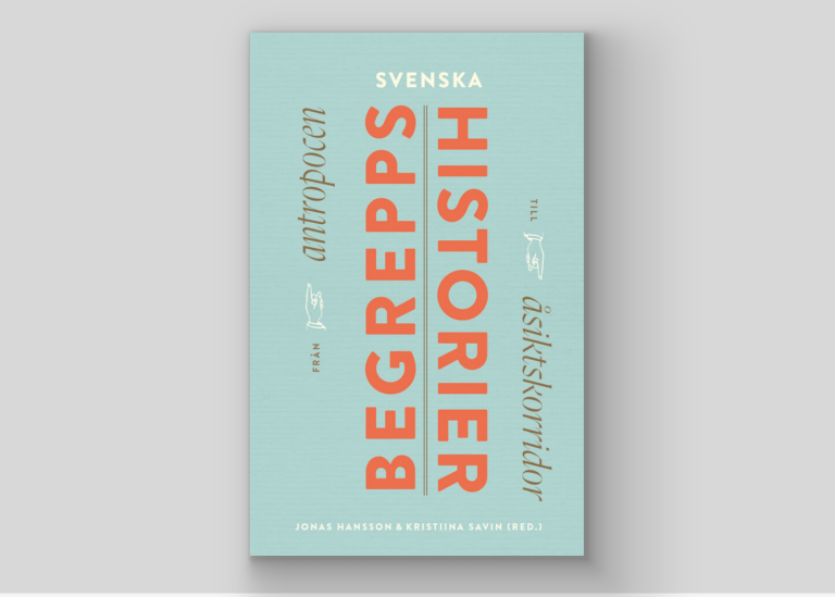 Svenska Begreppshistorier, ljusblå bok med orange text