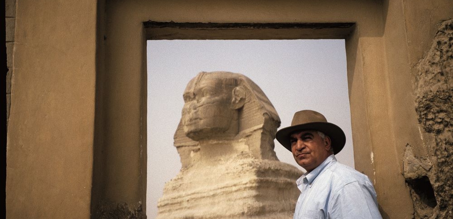 Dr. Zahi Hawass, Beside the Sphinx