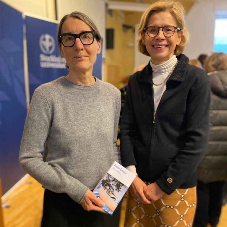 Carin Franzén,professor i litteraturvetenskap och Elisabeth Wåghäll Nivre, vicerektor och professor