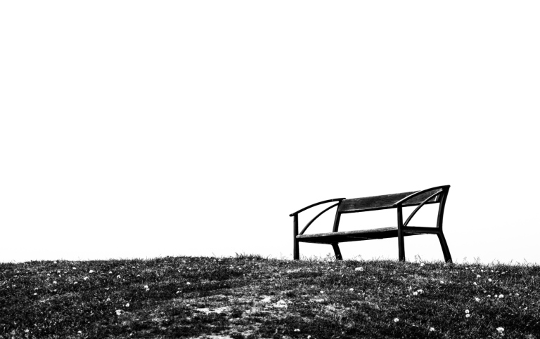 Lonely park bench