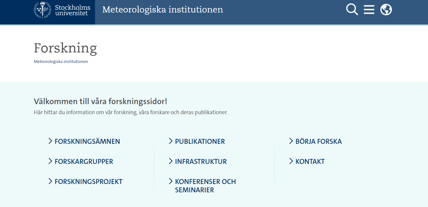 Ingången Forskning (toppyta).