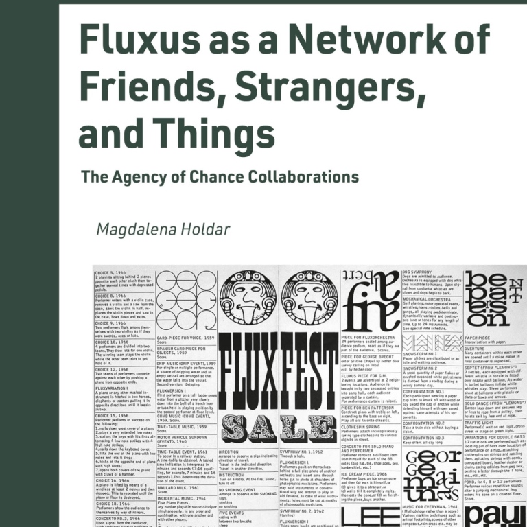 Detail of the cover of Fluxus as a Network och Friends, Strangers, and Things (Brill 2022)