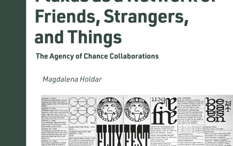 Detail of the cover of Fluxus as a Network och Friends, Strangers, and Things (Brill 2022)