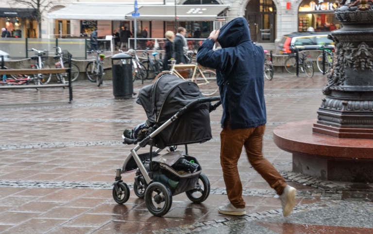 Dad with a stroller